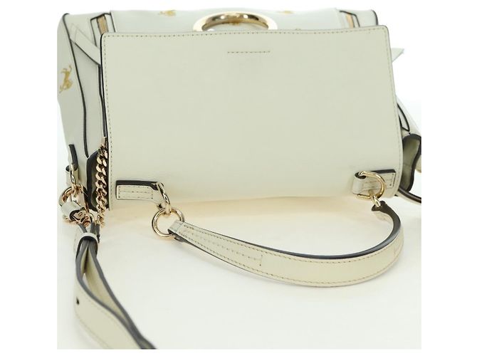 Chloé Chloe Fay Hand Bag Leather 2way White Gold - vista 6