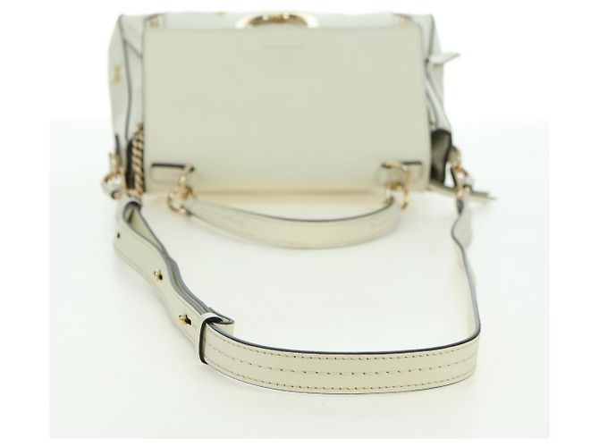 Chloé Chloe Fay Hand Bag Leather 2way White Gold - vista 7