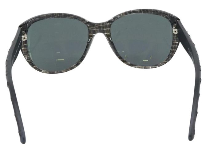 CHANEL Matelasse Sunglasses Plastic Lamb Skin Black CC - vista 2