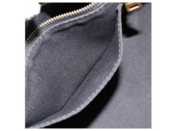 PRADA Canapa MM Handtasche Canvas 2way Schwarz Gold - Ansicht 24