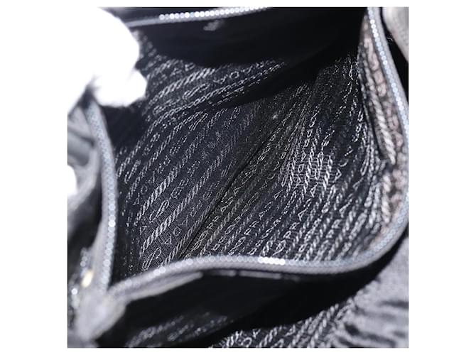 PRADA Hand Bag Nylon Black Silver - vista 23