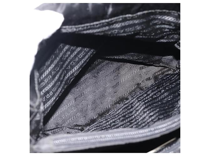 PRADA Hand Bag Nylon Black Silver - vista 24