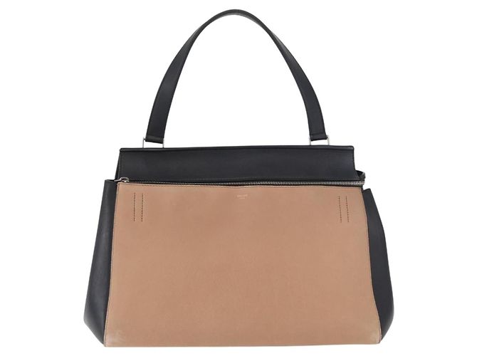 Céline CELINE Edge Hand Bag Piel Beige Negro Plata - vista 13