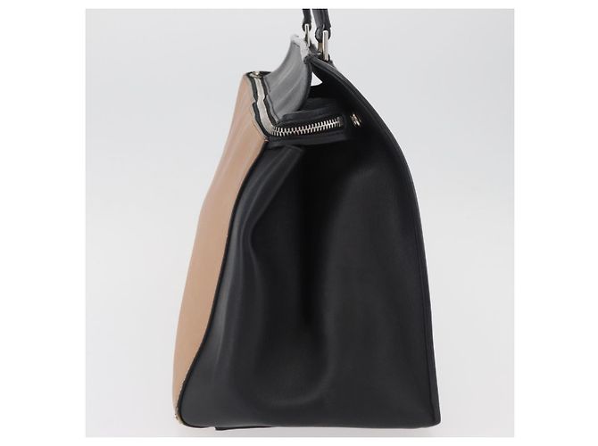 Céline CELINE Edge Hand Bag Piel Beige Negro Plata - vista 3