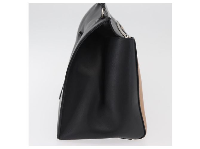 Céline CELINE Edge Hand Bag Piel Beige Negro Plata - vista 4