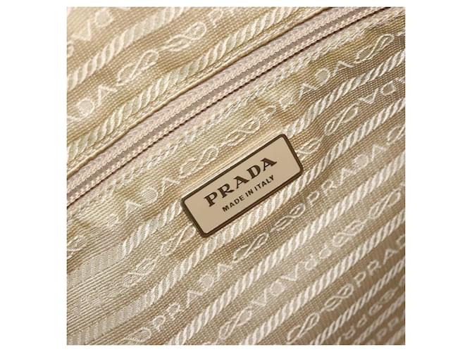 PRADA Shoulder Bag Nylon Beige Silver - vista 19