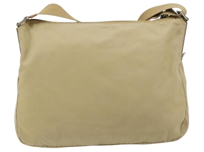 PRADA Shoulder Bag Nylon Beige Silver - vista 2