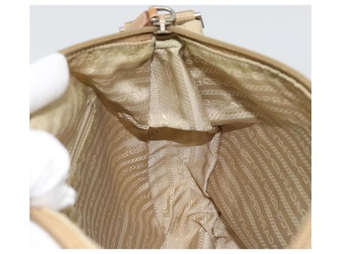 PRADA Shoulder Bag Nylon Beige Silver - vista 20