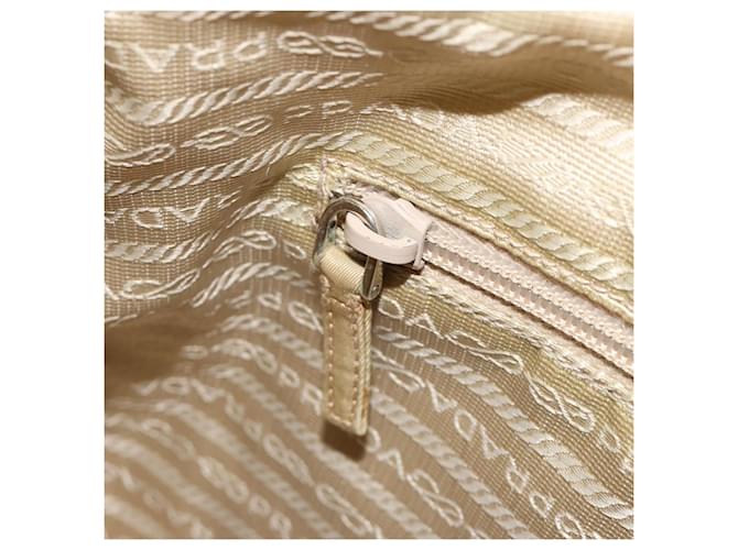 PRADA Shoulder Bag Nylon Beige Silver - vista 22
