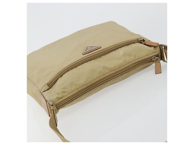 PRADA Shoulder Bag Nylon Beige Silver - vista 6