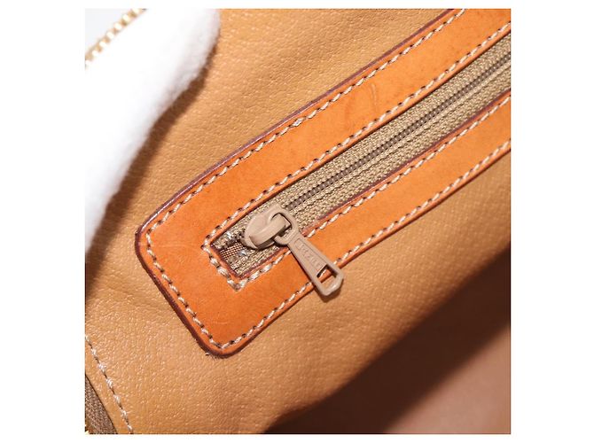 Céline CELINE Macadam Canvas Hand Bag PVC Leather 2way Brown Gold - vista 23