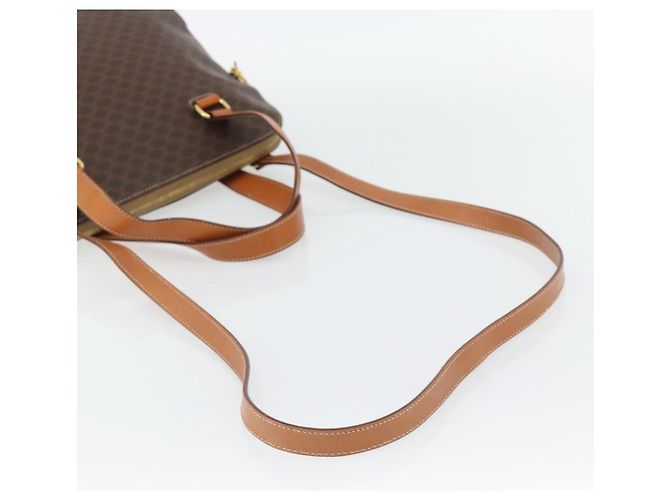 Céline CELINE Macadam Canvas Hand Bag PVC Leather 2way Brown Gold - vista 8