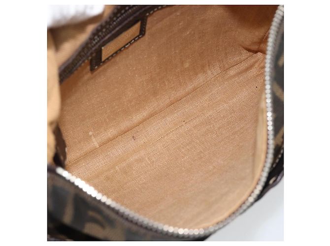 FENDI Bolso de hombro Celeria de lona Zucca Negro Marrón - vista 10