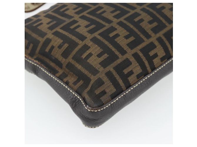 FENDI Bolso de hombro Celeria de lona Zucca Negro Marrón - vista 17