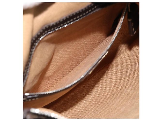 FENDI Bolso de hombro Celeria de lona Zucca Negro Marrón - vista 23