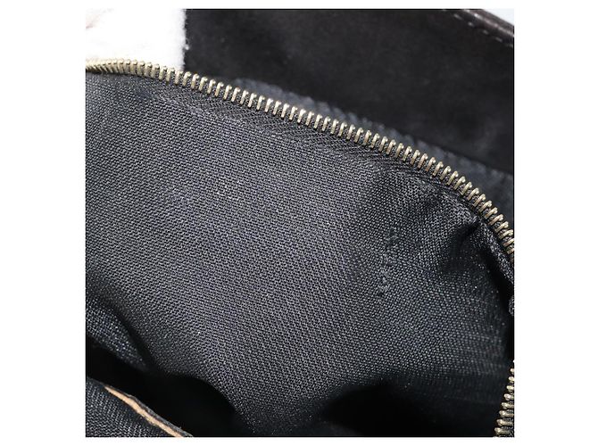 FENDI Mamma Baguette Shoulder Bag Suede Black Gold - vista 12