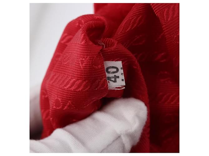 PRADA Rucksack Nylon Rot Silber - Ansicht 10