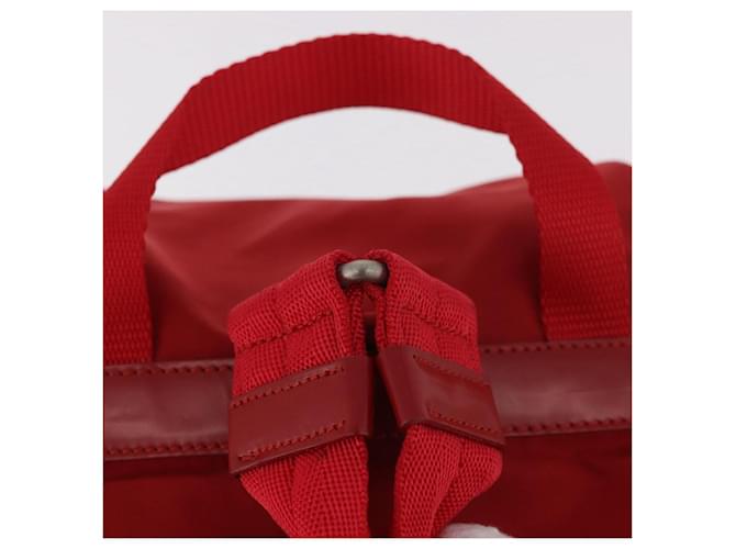 PRADA Rucksack Nylon Rot Silber - Ansicht 15
