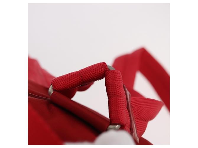 PRADA Rucksack Nylon Rot Silber - Ansicht 16