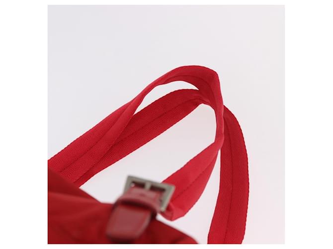 PRADA Rucksack Nylon Rot Silber - Ansicht 17