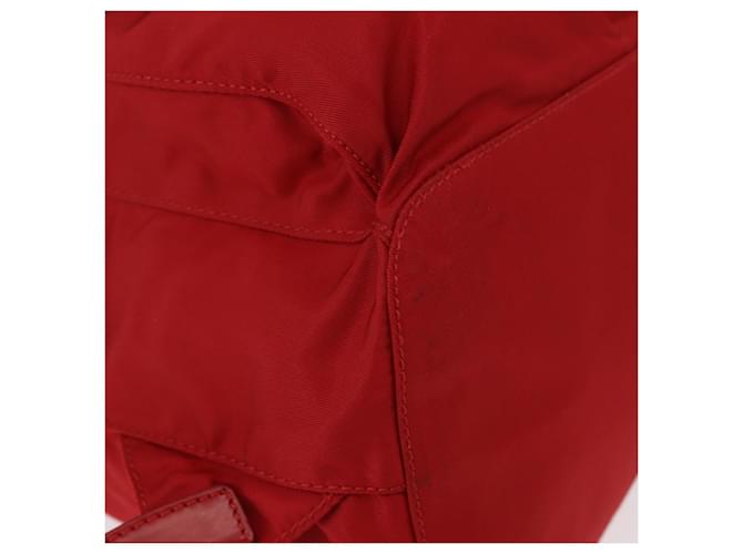 PRADA Rucksack Nylon Rot Silber - Ansicht 18