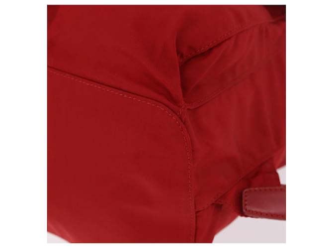 PRADA Rucksack Nylon Rot Silber - Ansicht 19