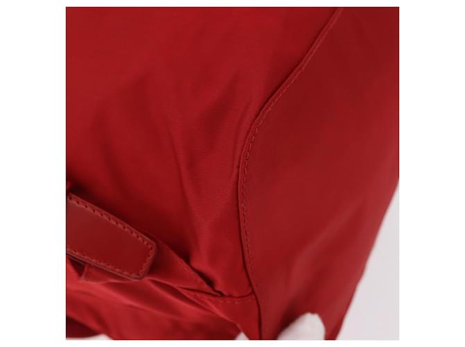 PRADA Rucksack Nylon Rot Silber - Ansicht 20