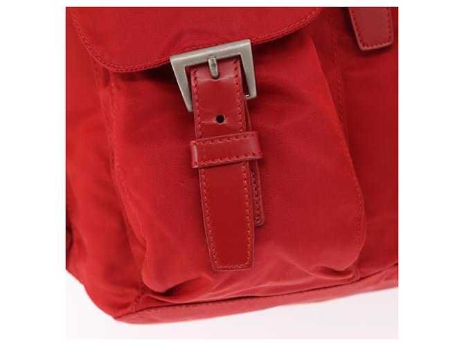PRADA Rucksack Nylon Rot Silber - Ansicht 23