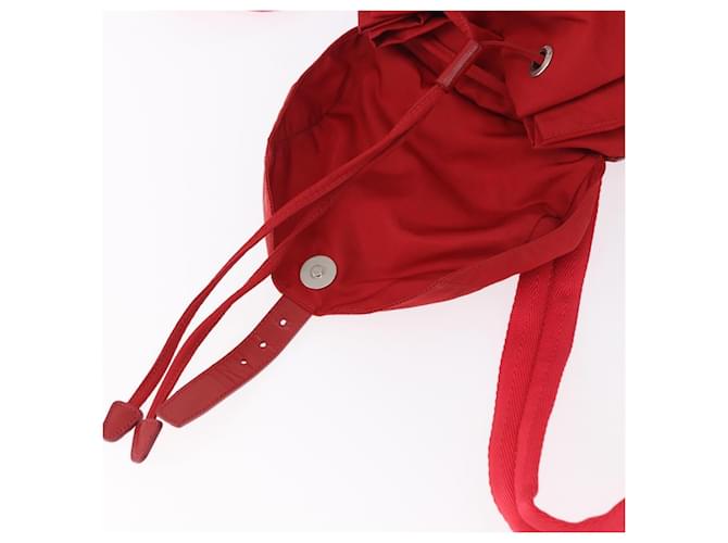 PRADA Rucksack Nylon Rot Silber - Ansicht 25