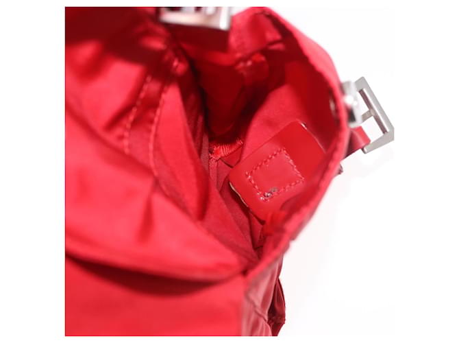 PRADA Rucksack Nylon Rot Silber - Ansicht 31
