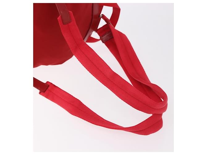 PRADA Rucksack Nylon Rot Silber - Ansicht 8