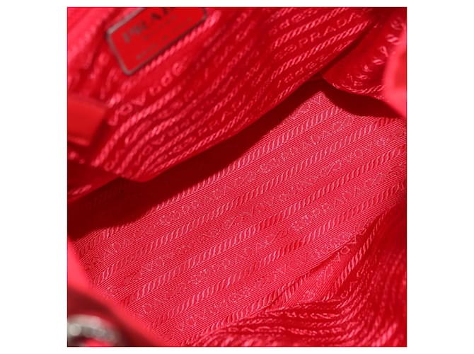 PRADA Rucksack Nylon Rot Silber - Ansicht 9