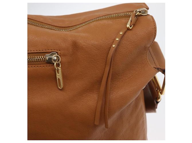 Chloé Chloe Shoulder Bag Leather Brown Gold - vista 10