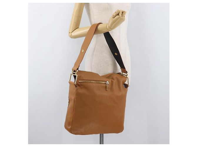 Chloé Chloe Shoulder Bag Leather Brown Gold - vista 21