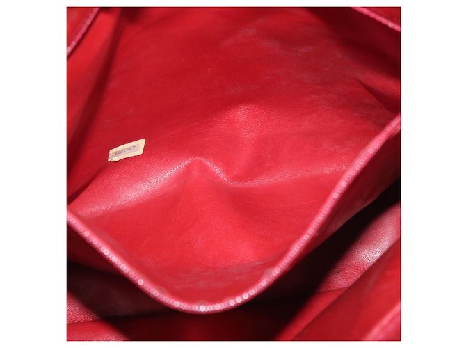 CHANEL Matelasse Chain Shoulder Bag Leather Red Gold CC - vista 21