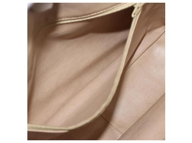 CHANEL Chain Shoulder Bag Lamb Skin Beige Gold CC - vista 22