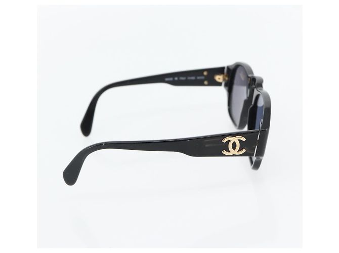 CHANEL COCO Mark Sunglasses plastic Black CC - vista 3