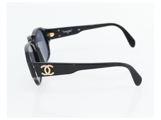 CHANEL COCO Mark Sunglasses plastic Black CC - vista 5