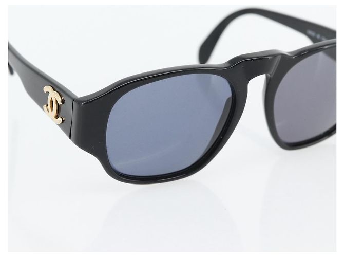 CHANEL COCO Mark Sunglasses plastic Black CC - vista 7