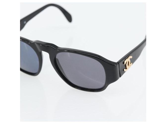 CHANEL COCO Mark Sunglasses plastic Black CC - vista 8