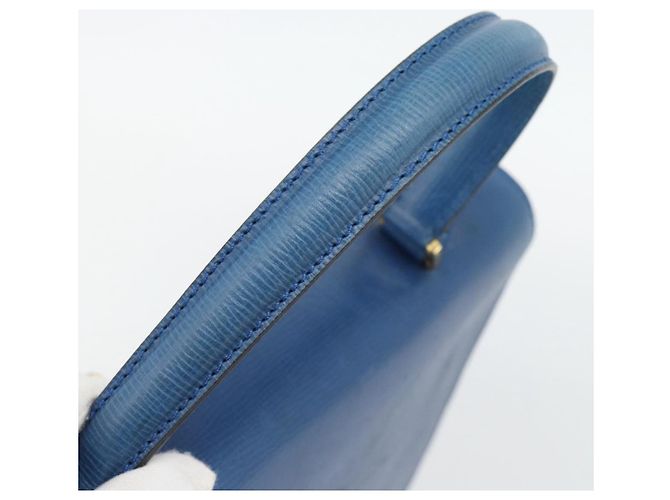 Céline CELINE Circle Hand Bag Leather Blue Gold - vista 7