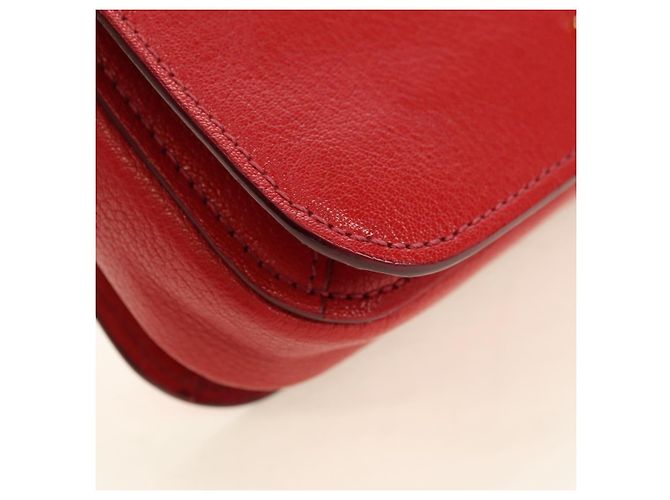 Miu Miu Hand Bag Leather 2way Red Gold - vista 19