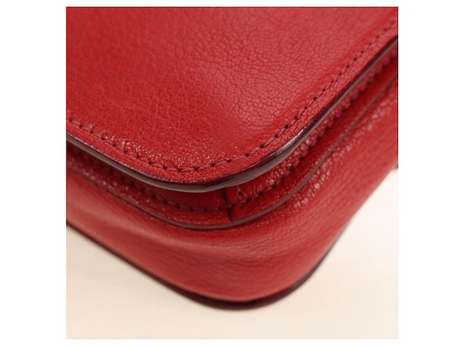 Miu Miu Hand Bag Leather 2way Red Gold - vista 20