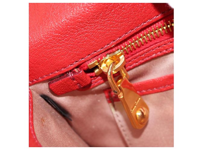 Miu Miu Hand Bag Leather 2way Red Gold - vista 29