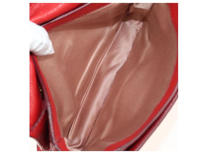 Miu Miu Hand Bag Leather 2way Red Gold - vista 9