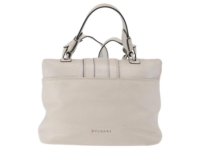 Bulgari BVLGARI Hand Bag Leather 2way Silver - vista 2