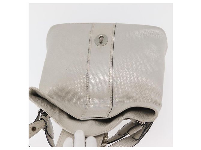 Bulgari BVLGARI Hand Bag Leather 2way Silver - vista 20