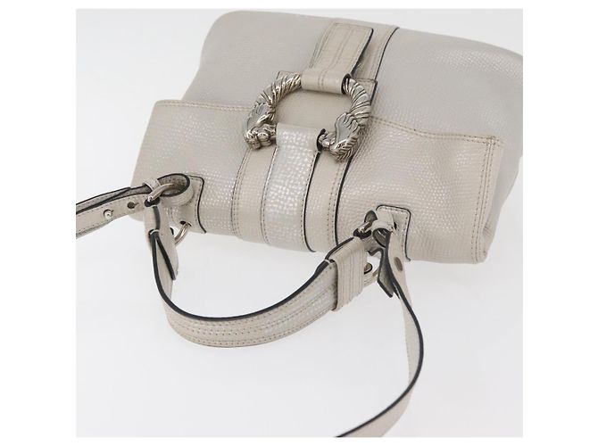 Bulgari BVLGARI Hand Bag Leather 2way Silver - vista 6