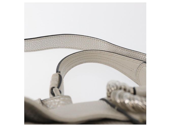 Bulgari BVLGARI Hand Bag Leather 2way Silver - vista 8