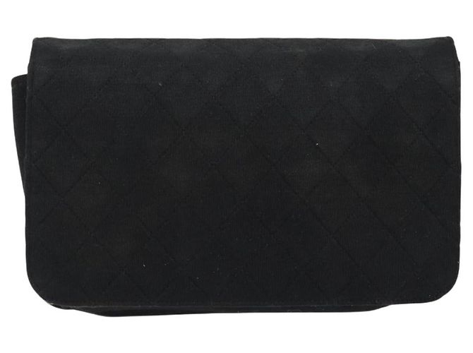 CHANEL Matelasse Chain Shoulder Bag Cotton Black Gold CC - vista 2